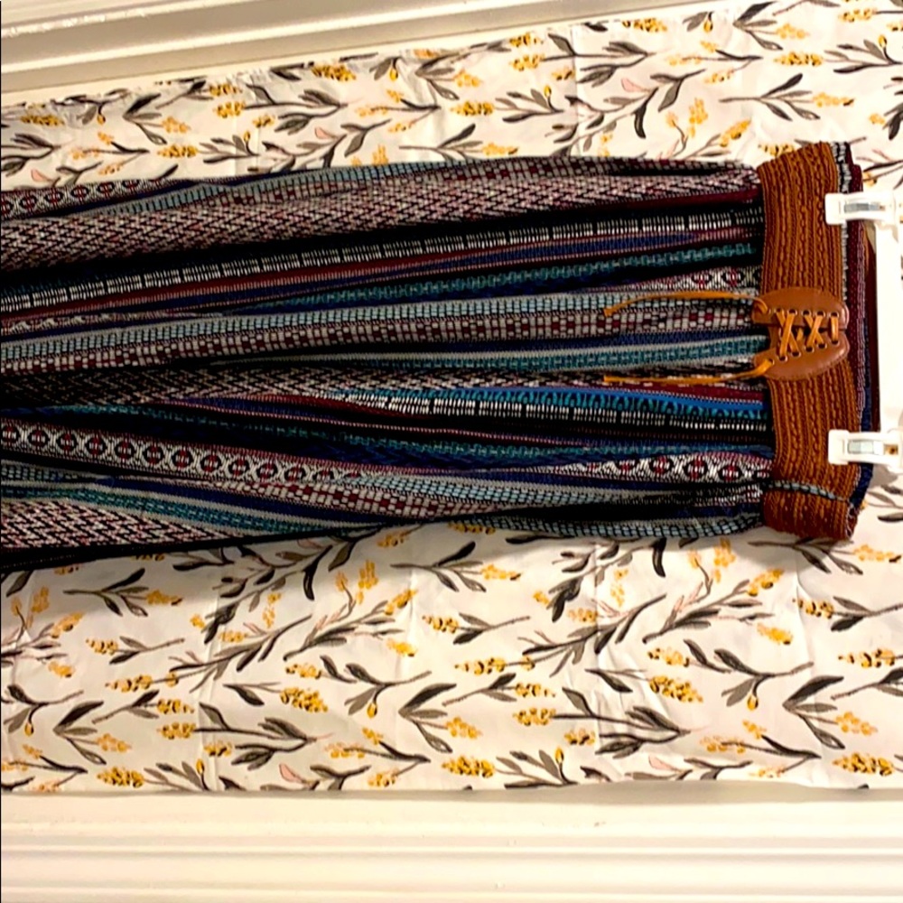 Bohemian long flowing skirt